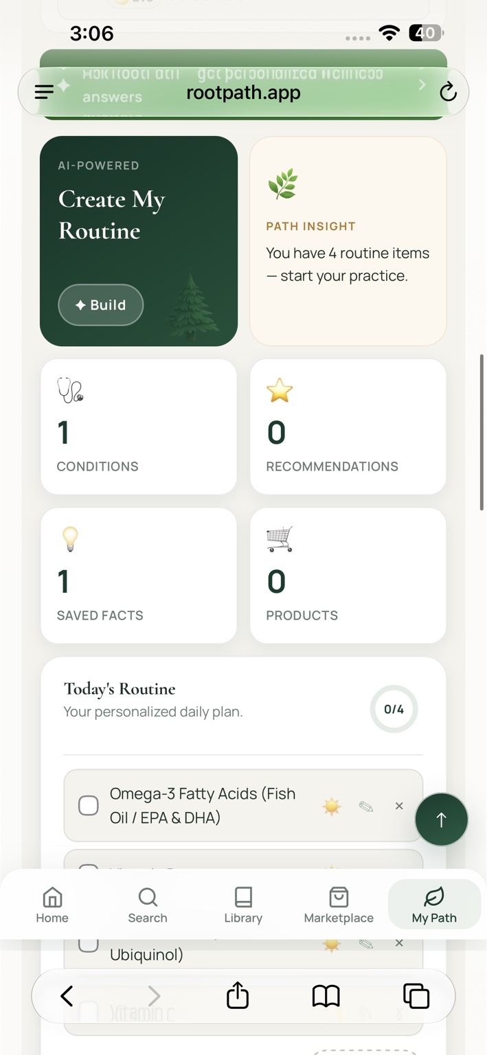 RootPath app screenshot 2